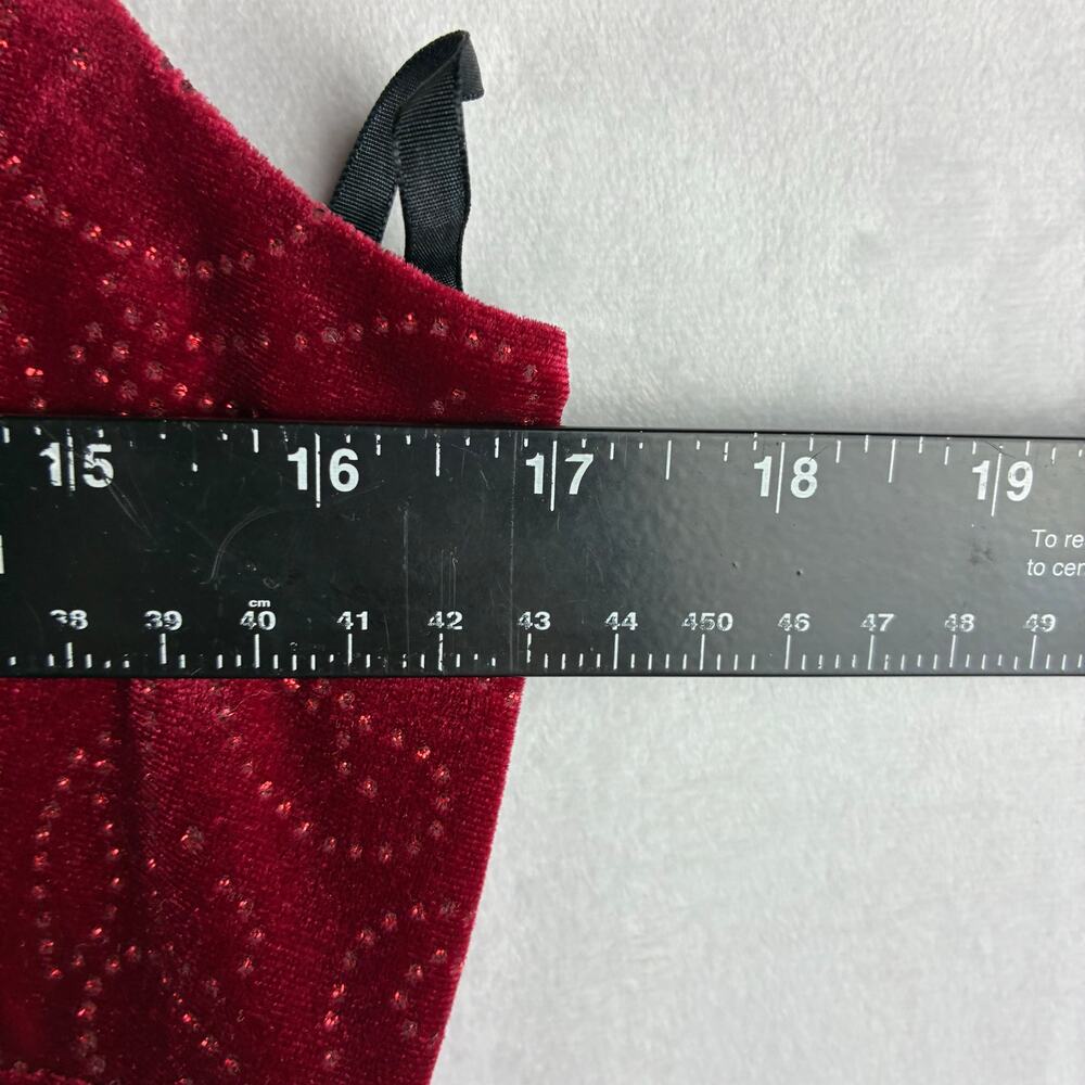 Vtg City Triangles Red Velvet Sparkle Halter Hi Low Dress Prom Gothic Ruffle Mob - Picture 7 of 11